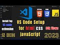 vscode setup for html CSS and JavaScript in hindi | Web Development Setup for html CSS JavaScript
