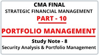 Portfolio Management | Strategic Financial Management | CMA Final | CMA Junction