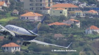 RYANAIR UNBELIEVABLE Approach and Landing at MADEIRA