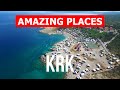 Island of Krk Croatia | Beach, sea, tourism, landscape, city | Drone 4k video | Krk beautiful places