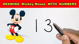 How to turn number 13 into Mickey Mouse for beginners