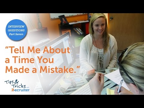 How To Answer "Tell Me About A Time You Made A Mistake" - YouTube