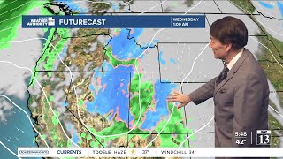 Christmas storm approaching - Sunday night forecast