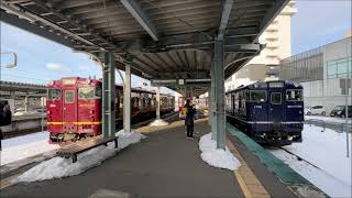 道南いさりび鉄道　木古内～札苅　釜谷～渡島当別　車窓風景　South Hokkaido Railway　(2024.3)