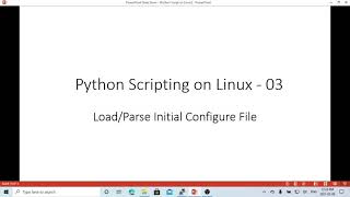 Python Scripting on Linux - Load and Parse Config File