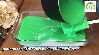 Coconut Pandan Pudding recipe