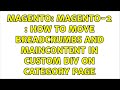 Magento: Magento-2 : How to move breadcrumbs and maincontent in custom div on category page