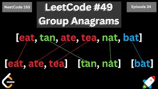 LeetCode #49 (Group Anagrams) using Python | Solving all 150 NeetCode Problems | Episode 34