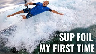 My first time SUP foiling /eng subs/