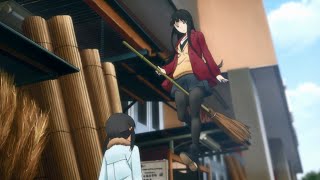 Flying witch funny scene