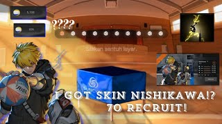 70 PLAYER RECRUIT.I GOT SKIN NISHIKAWA HIGH SCHOOL!? THE Spike volleyball The Cross | Event RED EYES