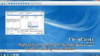 Importing Contacts from a Spreadsheet Into the AmiCell SMS Internet Client Software