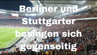 "Scheiß Berliner".. oder "wer nicht hüpft der ist ein Schwabe"..    VFB-Hertha