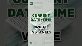 Get CURRENT DATE and TIME in Excel SO FAST! #shorts #excel