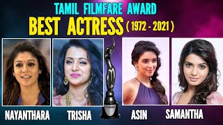 Filmfare Award For Best Actress Tamil 1972-2021 | Tamil Filmfare Awards