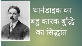 बुद्धि का बहु कारक सिद्धांत