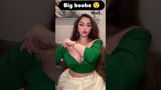 Big boobs || 😮 bade bade dudh || big boob || #gymgirlshorts #gymgirl