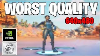 Playing Fortnite with the WORST GRAPHICS! (FPS BOOST IN CREATIVE ) 25 3D resolution