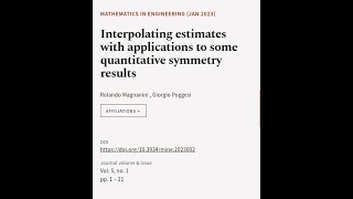 Interpolating estimates with applications to some quantitative symmetry results | RTCL.TV