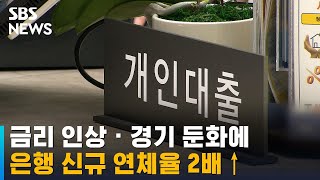 금리 인상 · 경기 둔화에 은행 신규 연체율 2배↑ / SBS