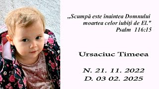 A doua seară de priveghi Ursaciuc Timeea 05.02.2025 🕊️ 🖤🤍