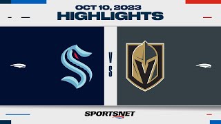 NHL Highlights | Kraken vs. Golden Knights - October 10, 2023