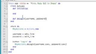 Ruby GUI programming with Shoes