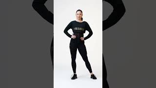 NEBBIA LEGGINGS GOLD NEBBIA PRINT and NEBBIA INTENSE MESH T-SHIRT