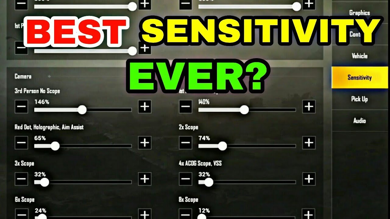 The Best Sensitivity Ever Pubg Mobile Sensitivity Youtube