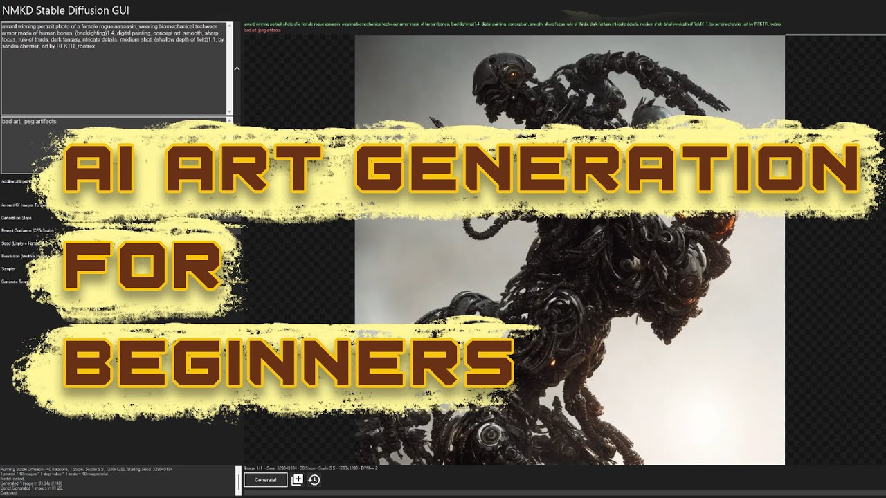 (AI Art Generation For Beginners) NMKD Stable Diffusion GUI - YouTube