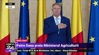 Petre Daea a depus jurământul ca ministru al Agriculturii