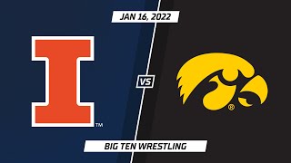 Select Matches: Iowa vs. Illinois | Big Ten Wrestling | Jan. 16, 2022