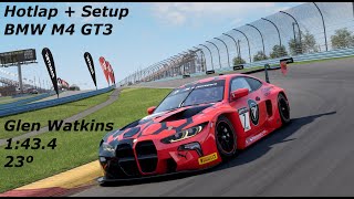 BMW M4 GT3 Hotlap + Setup @ Watkins Glen (1:43.4) Assetto Corsa Competizione