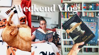 A Cozy, Introverted Weekend + Halloween Shopping! || Reading Vlog