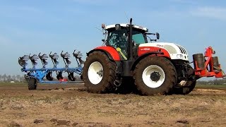 Ploegen met Steyr CVT 6230 en Lemken 7 schaar VariTansanit 8 (2015)