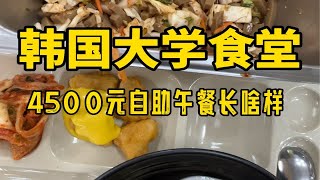 韩国大学食堂打饭｜韩国大学食堂4500元自助午餐长啥样？