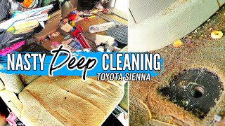 Complete Disaster Car Detailing A DISGUSTING Trashed Minivan! Insane Car CLEANING Transformation!