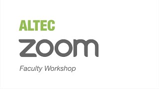 ALTEC Workshop - Leveraging Zoom for Languages