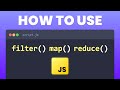 How to use map() filter() reduce() | JavaScript Array Methods Tutorial