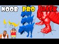 NOOB vs PRO vs HACKER in DINO CROWD with CHOP SHINCHAN and FRANKLIN