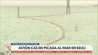 Avión cae en picada al mar en Estados Unidos