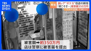 「超レア“ポケカ”窃盗」犯行の一部始終を防犯カメラが捉える　被害額は約350万円｜TBS NEWS DIG