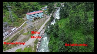 Drone view umakunda 1 thadokhola likhu river/ likhu 2powor house