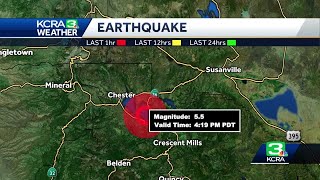 5.4 quake strikes near Lake Almanor. Here's the moment it happening during our newscast