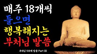 절대로 당신이 불행하지 않는 이유 | 매주 1시간씩 들으면 행복해지는 부처님명언 (108개)  #오디오북 #좋은글귀 #인간관계 #부처님명언 #오디오북 #좋은글귀 #조언