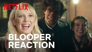 Millie Bobby Brown Reacts to Enola Holmes 2 Bloopers | Netflix