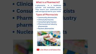 What is Pharmacists || Type of Pharmacists || #pharmacist #shortvideo #bpharma #dpharma ||