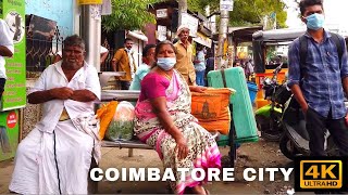 She' Walkin Towards TOWN HALL, Coimbatore City | Tamil Nadu in 4K - India Walks