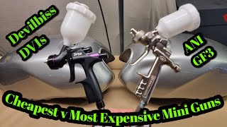 Devilbiss DV1s v ANI GF3 Cheapest v Most Expensive Mini Gun!