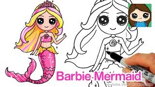 How to Draw Barbie Mermaid Chibi